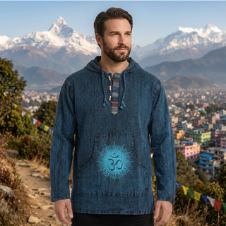 544 MS Unisex Stonewashed Cotton Hoodie Sweatshirt Pullover Hoodie