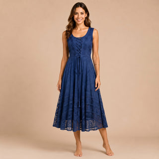 306 DR Sweet Empire Corset Summer Mid Length Sleeveless Dress