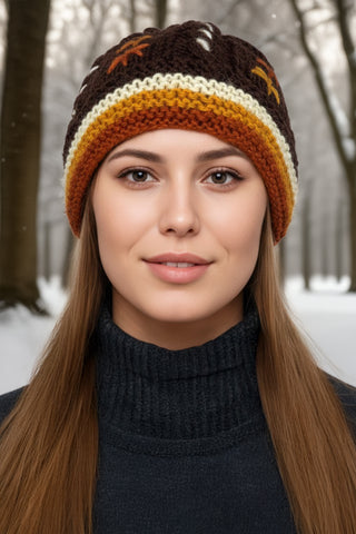 1501 H Cable Knit Skull Cap OR Fingerless Fleece Mitten OR Hat Small Medium