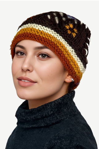 1501 H Cable Knit Skull Cap OR Fingerless Fleece Mitten OR Hat Small Medium