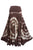 61 SKT Circular Printed Soft Cotton Convertible Lined Tie Dye Gypsy Skirt Dress - Agan Traders, Brown