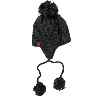 Solid Cable Knit Crochet Wool Fleece Beanie Hat - Agan Traders, Charcoal