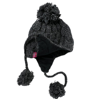 Solid Cable Knit Crochet Wool Fleece Beanie Hat - Agan Traders, Charcoal