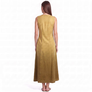 1031 E DR Women’s Boho Summer Sleeveless Embroidered Button Down Sun Dress Gown