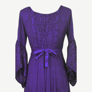 405 DR Rich Medieval Embroidered Handkerchief Flared Corset Dress Gown