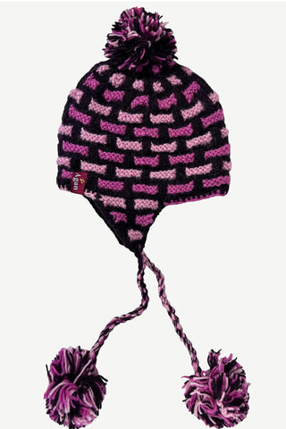 Assorted Designer's Style Highland Wool Knit Beanie Earflap Mitten