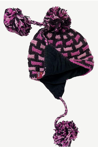 Assorted Designer's Style Highland Wool Knit Beanie Earflap Mitten