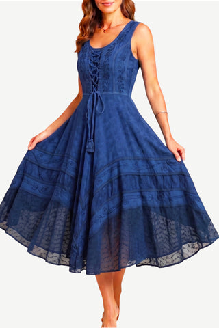306 DR Sweet Empire Corset Summer Mid Length Sleeveless Dress