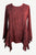 302 Bohemian Asymmetrical Handkerchief Tunic Blouse - Agan Traders, Burgundy