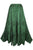 Women's Boho 715 SKT Medieval Flared Hem A Line Embroidered Long Maxi Skirt - Agan Traders, Green