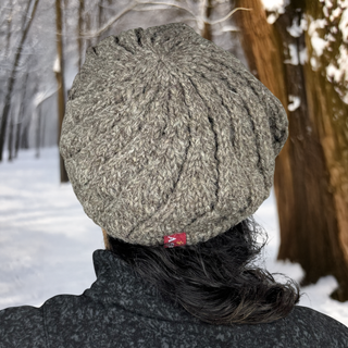 1420 H Himalayan Wool Knit Berate Knitted Flower Appliqué Cap Hat Small Medium ~ 1420H