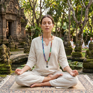 Seven Chakra Semi-Precious Stone Healing Meditation Mala