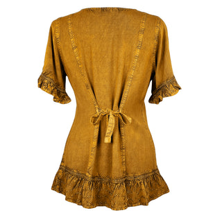 142 B Peasant Bohemian Ruffle Gypsy Ari Blouse