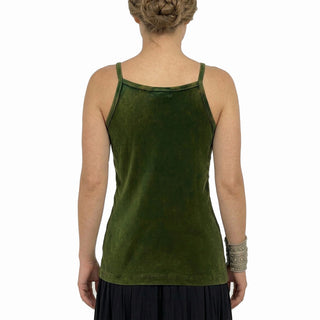 R 131 Rib Cotton Patch Razor Cut Embroidered Yoga Tank Top