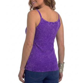 RTK 002 Ribbed Stonewashed Cotton Patched Bohemian Tank Cami