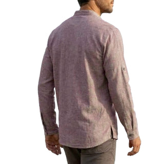 545 MS Men's Soft Cotton Henley Mandarin Oriental Style Folding Kurta Shirt ~ Slim Fit