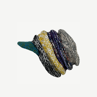 1417 Knit Beanie Hats Mitten Women Ribbed Slouchy Mismatched Fleeced Lined