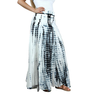 61 SKT Soft Cotton Convertible Lined Tie Dye Gypsy Skirt Dress - Agan Traders, Blue White