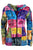 R 301 Agan Traders Rib Funky Patch Knit Cotton Bohemian Hoodie Jacket - Agan Traders, Multicolor