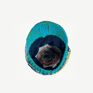 1417 Knit Beanie Hats Mitten Women Ribbed Slouchy Mismatched Fleeced Lined