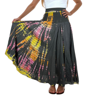 61 SKT Soft Cotton Convertible Lined Tie Dye Gypsy Skirt Dress