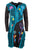 RJ 324 Agan Traders Patch Embroidered Funky Boho Long Jacket - Agan Traders, Teal Blue