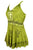 Medieval Gypsy Embroidered Spaghetti Strap Tank Top - Agan Traders, Lime Green