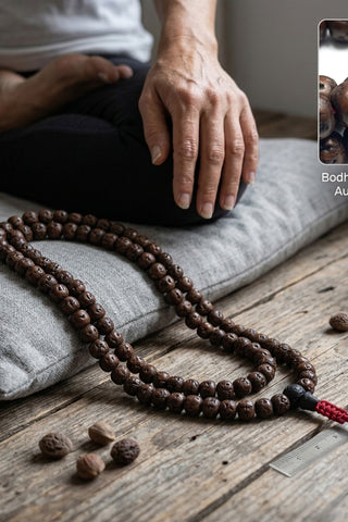 Raktu Seed Prayer Bead Meditation Mala - 8 MM
