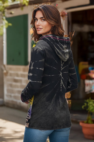333 RJ Rainbow Razor Cut Embroidered Bohemian Jacket