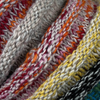 Multi-colored Knit Blended Wool Berate Chaki Peak Cap - Agan Traders, 1417 H Red