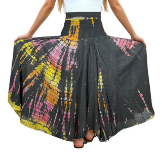 61 SKT Soft Cotton Convertible Lined Tie Dye Gypsy Skirt Dress