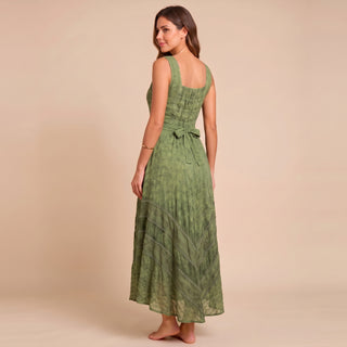 305 DR Sweet Empire Dazzling Flared Embroidered Summer Dress Gown