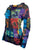 338 RJ Tie Dye Knit Cotton Razor Cut Patched Hoodie Sweatshirts Jacket