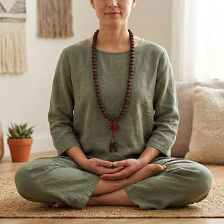 Rudraksha Dark Aged Meditation Power Mala - 8 MM