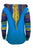 327 RJ Hand Crafted Bohemian Rib Tie-dye Brush Painted Patch Cotton Hoodie Jacket - Agan Traders, Turquoise