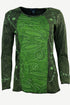 267 Bohemian Stonewashed Embroidered Stylish Tie dye Long Sleeve Shirt Blouse