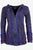 51 RJ Purple Distressed Bohemian Razor  Embroidered Hoodie Sweatshirt Rib Jacket - Agan Traders, Purple