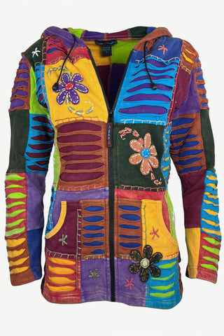 339 RJ Bohemian Knit Cotton Razor Cut Pixie Hoodie Sweatshirts Rib Jacket - Agan Traders, Multicolored