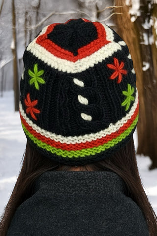 1501 H Cable Knit Skull Cap OR Fingerless Fleece Mitten OR Hat Small Medium