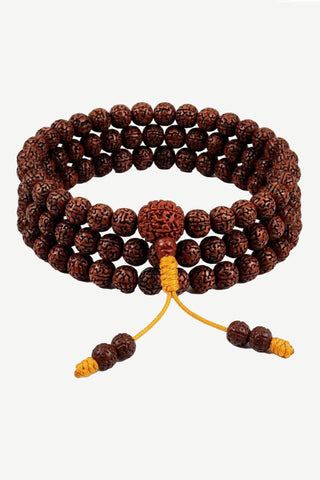 Phoenix Eye Bodhi Seed Mala Necklace 108 Beads - 7 mm