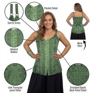 Women's  Summer Sleeveless Embroidered Tank Top Blouses for Women ~ 410 B