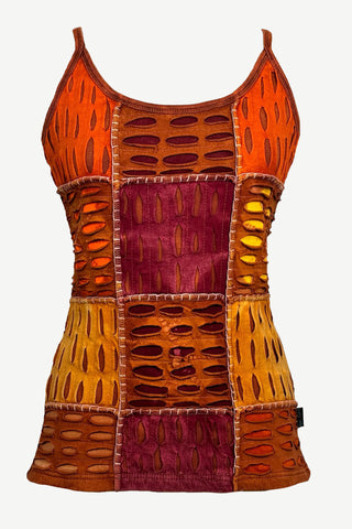 R 154 Women's Bohemian Patch Work Spaghetti Strap Tank Top Camis