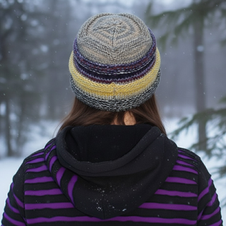 1417 Knit Beanie Hats Mitten Women Ribbed Slouchy Mismatched Fleeced Lined