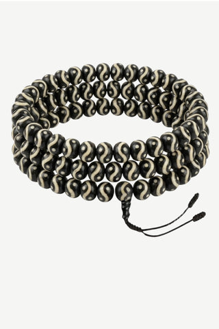 Ying Yang 108 beads Prayer Meditation Mala Necklace - 10 MM