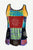 WTP 0038 Agan Traders Nepal Hand Crafted Tie Dye Knit Patch Tank Camis. - Agan Traders, Multicolor