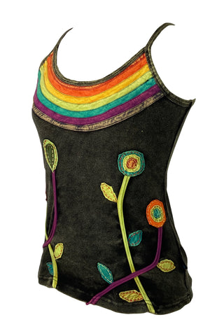 WTP 0082 Agan Traders Nepal Stem Knit Tank Camis Top Blouse - Agan Traders, Multicolor