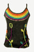 WTP 0082 Rainbow Knit Cotton Rainbow Tank Blouse