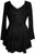 Medieval Embroidered Flare Tunic Top Blouse - Agan Traders, Black