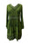 05 DR Womens Sweet Empire Gothic Medieval Slit Cuff Knee Length Dress - Agan Traders, Green