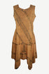 1015 DR Gypsy Peasant Funky Asymmetrical Hem Short Dress